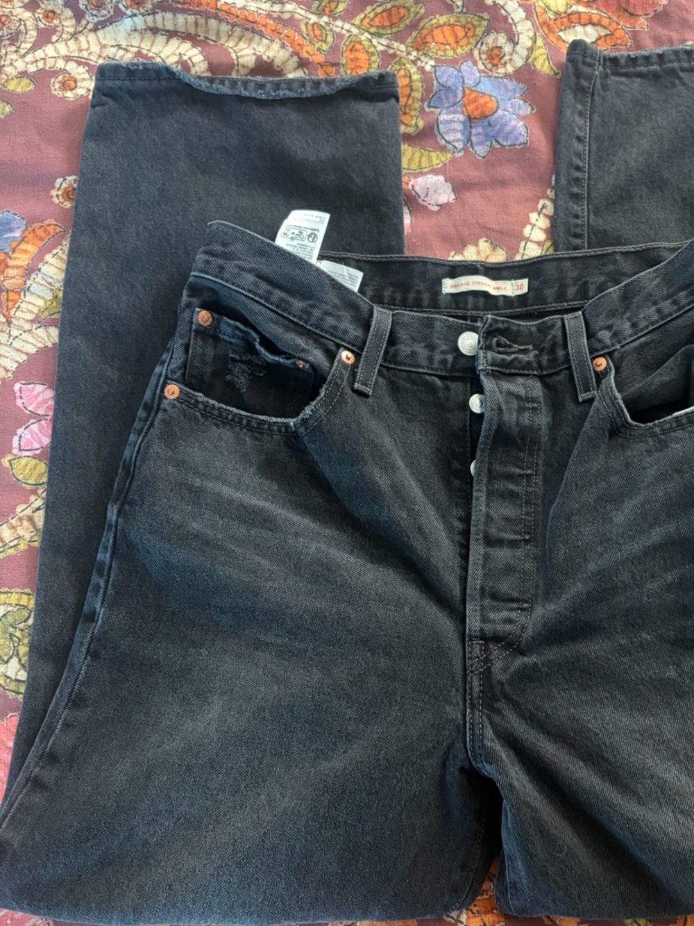 Relaxed Fit Levi’s premium Black Denim Jeans